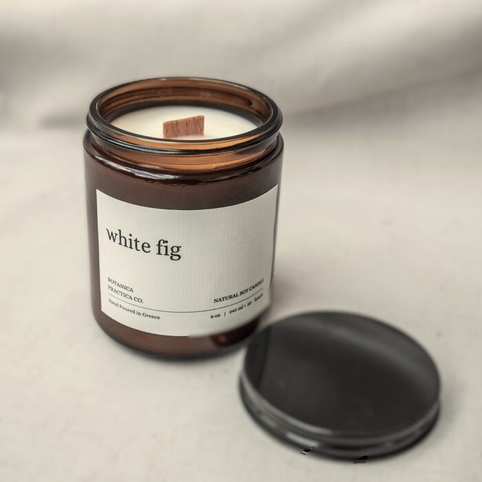 soynaturalcandlewoodenwickamberglassjar