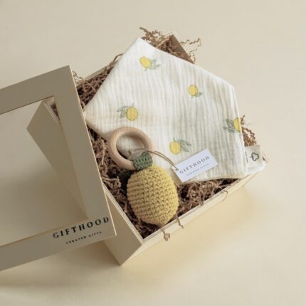 woodenboxcottonnapkinmacramehandmadelemontoybabygift
