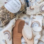 babyrainbowcottonbundlehairbrushwoodenbotanicalbabybathneutralgiftbox